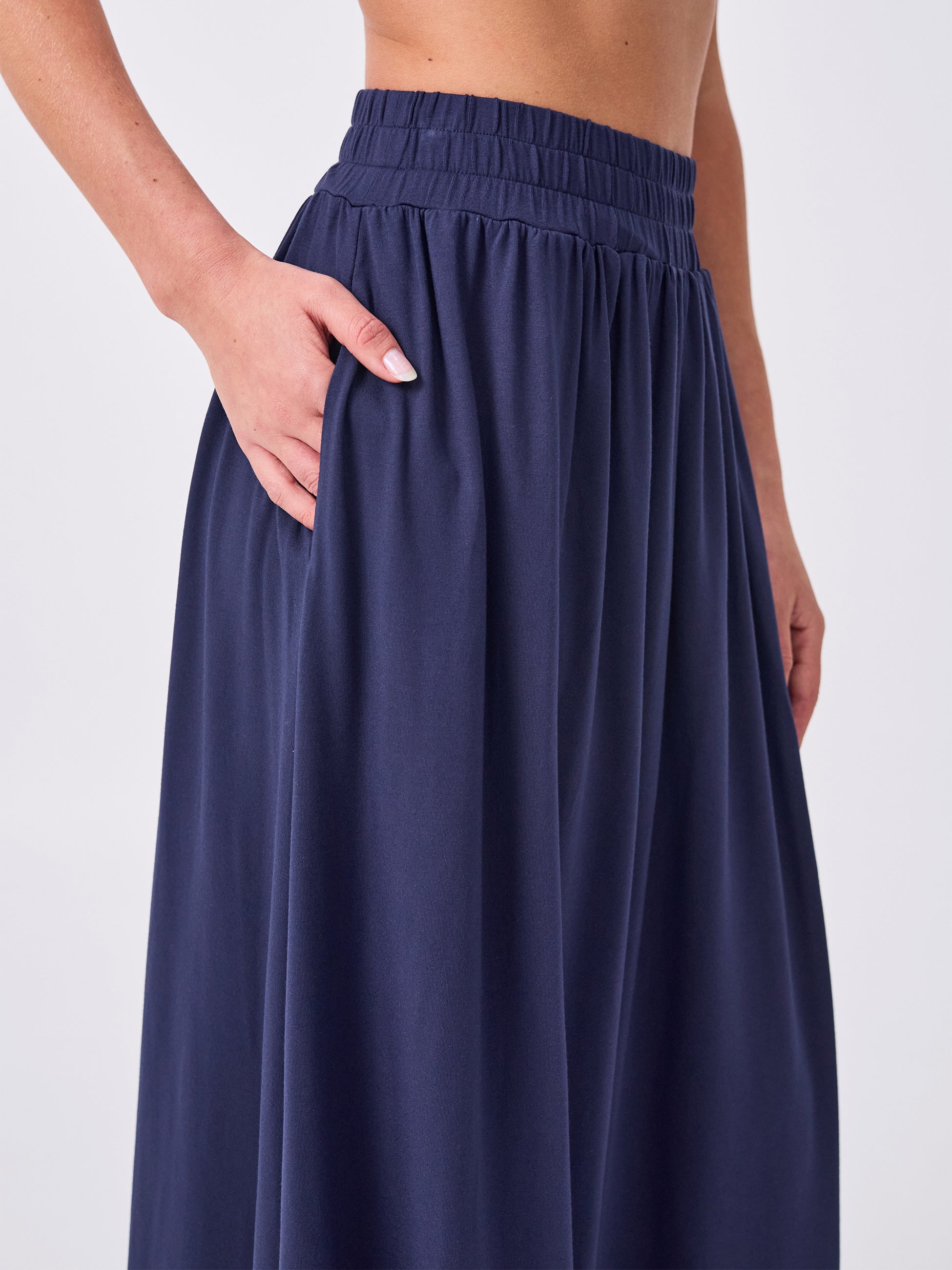 Circle Skirt Navy Dharma Bums Yoga and Activewear