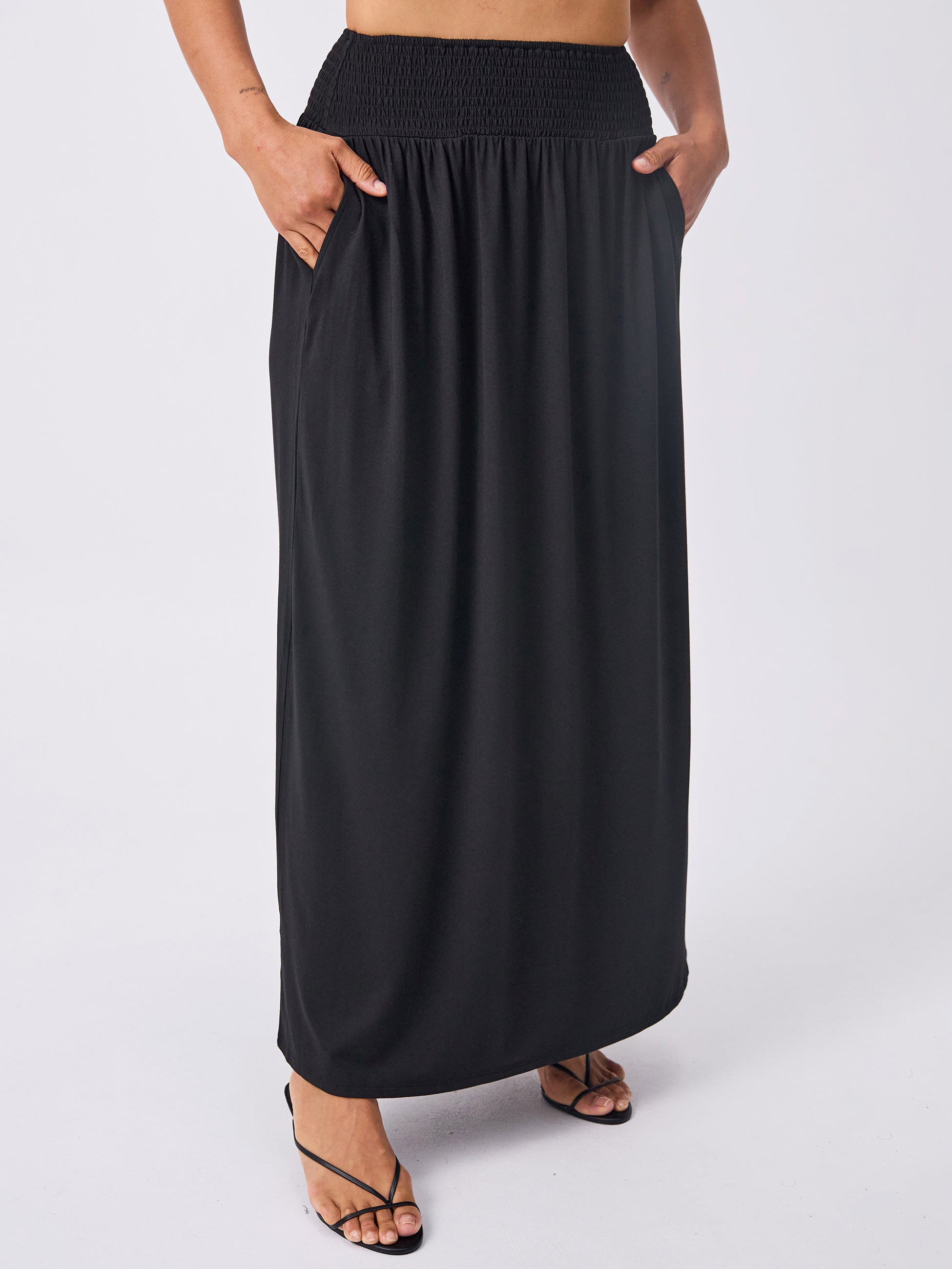 Maxi skirt with yoga waistband hotsell